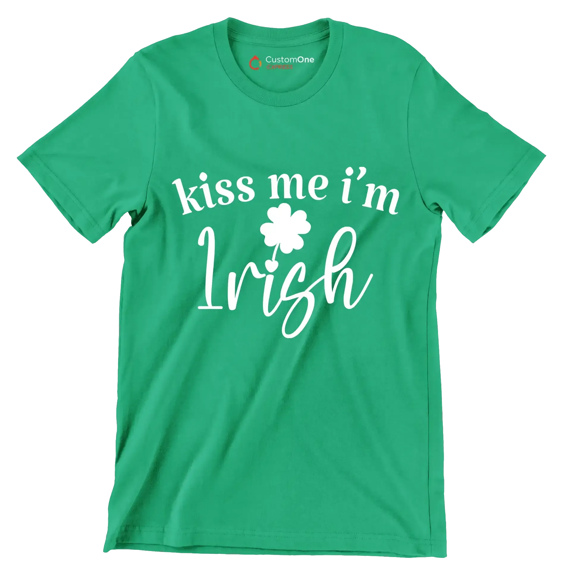Kiss Me I'M Irish - St. Patrick's Day T-Shirt-Green-S-Custom One Express