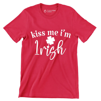 Kiss Me I'M Irish - St. Patrick's Day T-Shirt-Red-S-Custom One Express