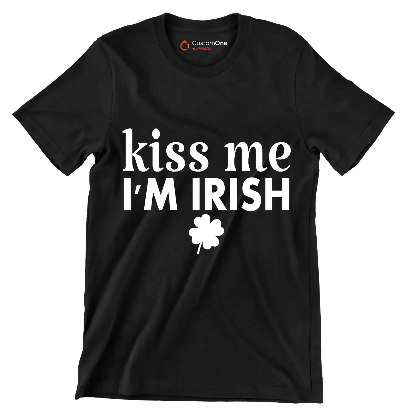 Kiss Me I'm Irish - St. Patrick's Day T-Shirt-Black-S-Custom One Express