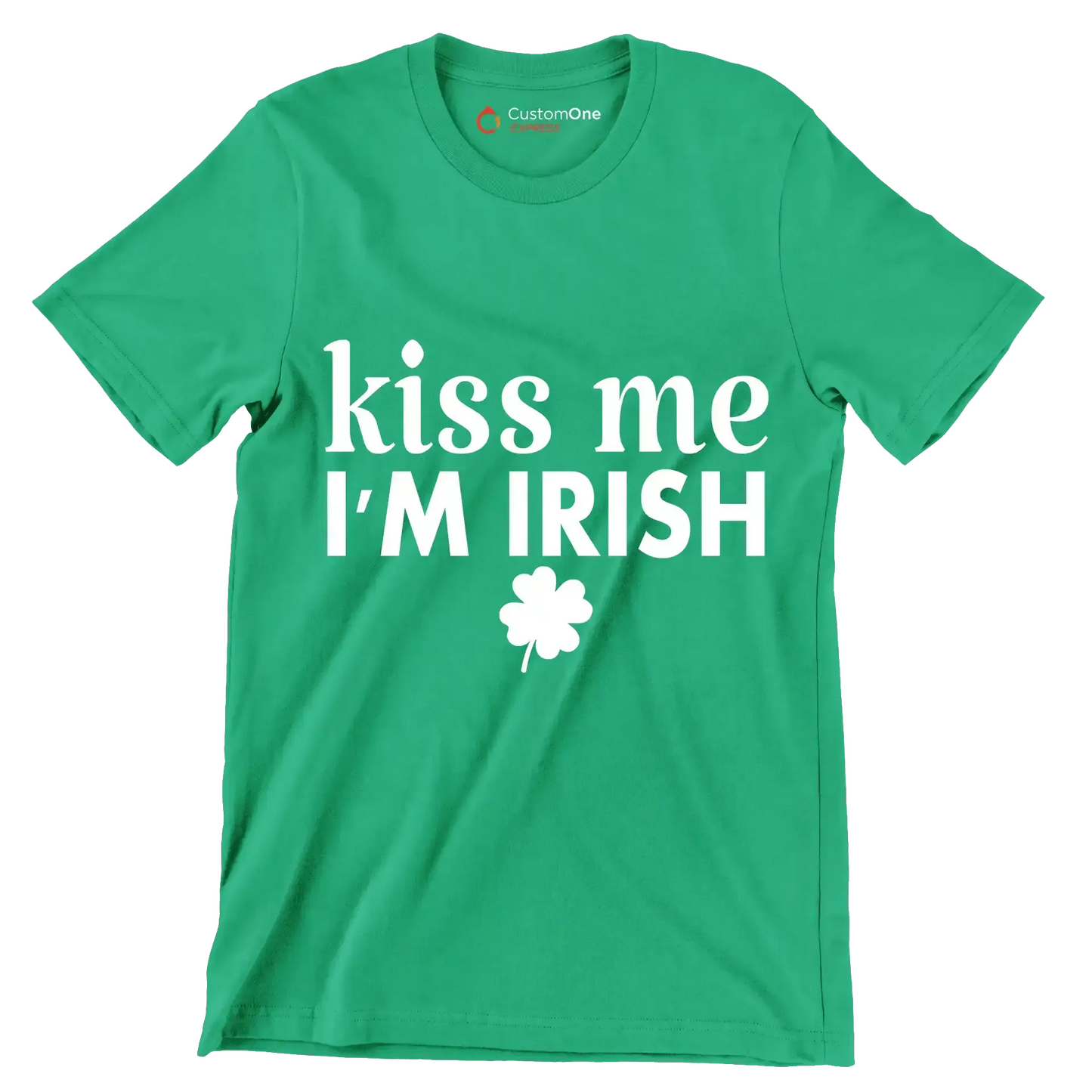 Kiss Me I'm Irish - St. Patrick's Day T-Shirt-Green-S-Custom One Express