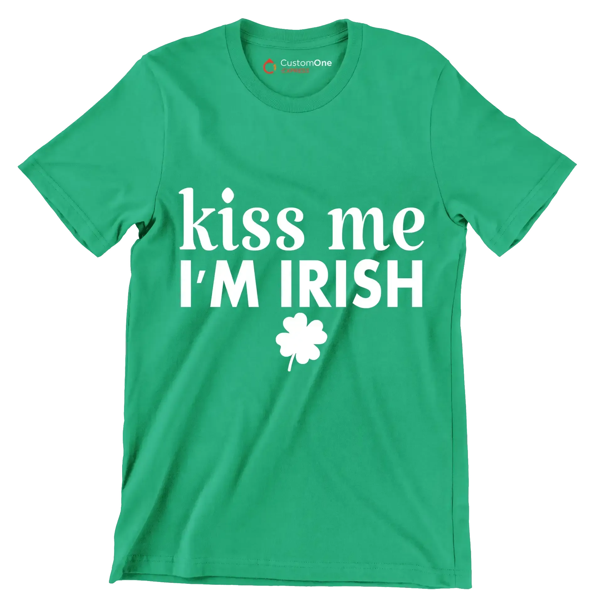Kiss Me I'm Irish - St. Patrick's Day T-Shirt-Green-S-Custom One Express