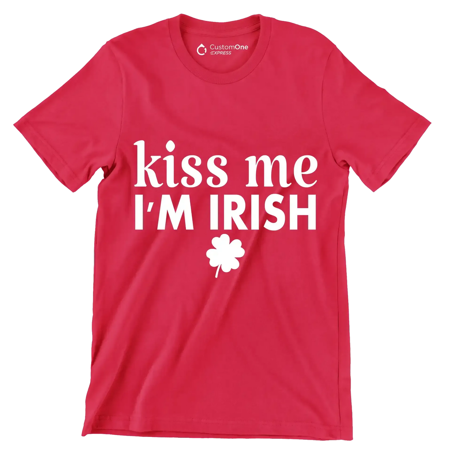 Kiss Me I'm Irish - St. Patrick's Day T-Shirt-Red-S-Custom One Express