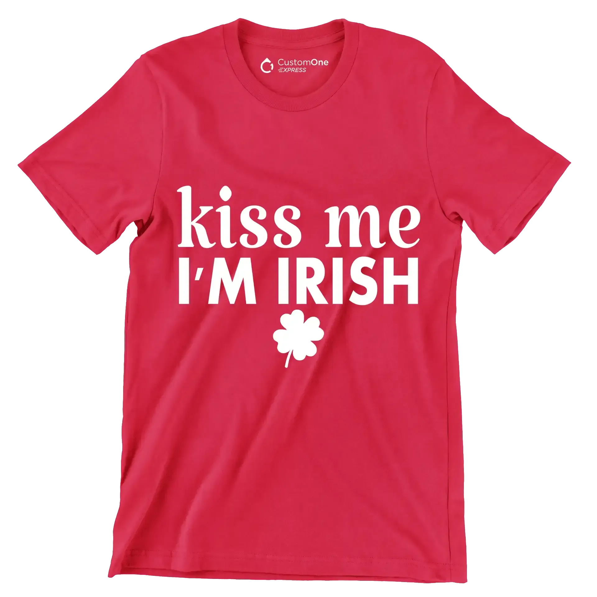Kiss Me I'm Irish - St. Patrick's Day T-Shirt-Red-S-Custom One Express