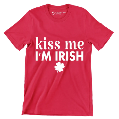 Kiss Me I'm Irish - St. Patrick's Day T-Shirt-Red-S-Custom One Express
