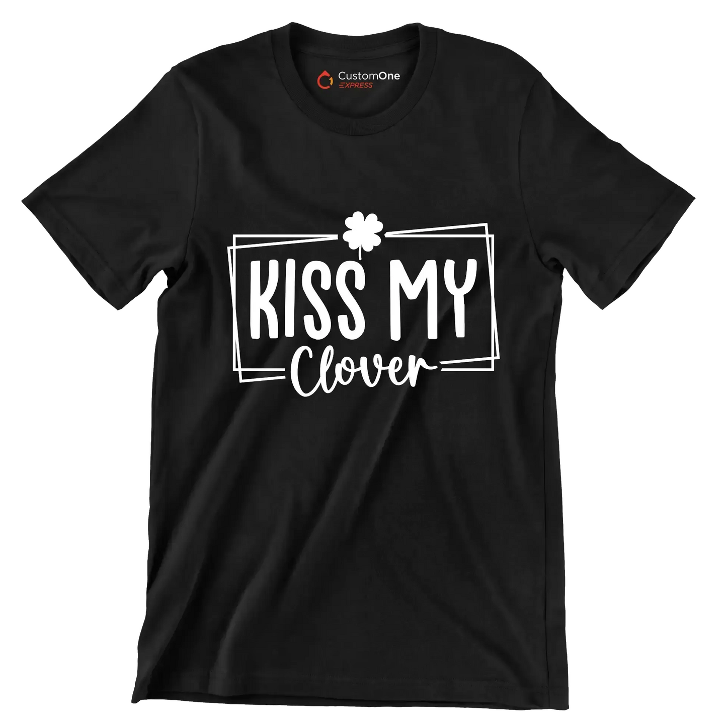 Kiss My Clover - St. Patrick's Day T-Shirt-Black-S-Custom One Express