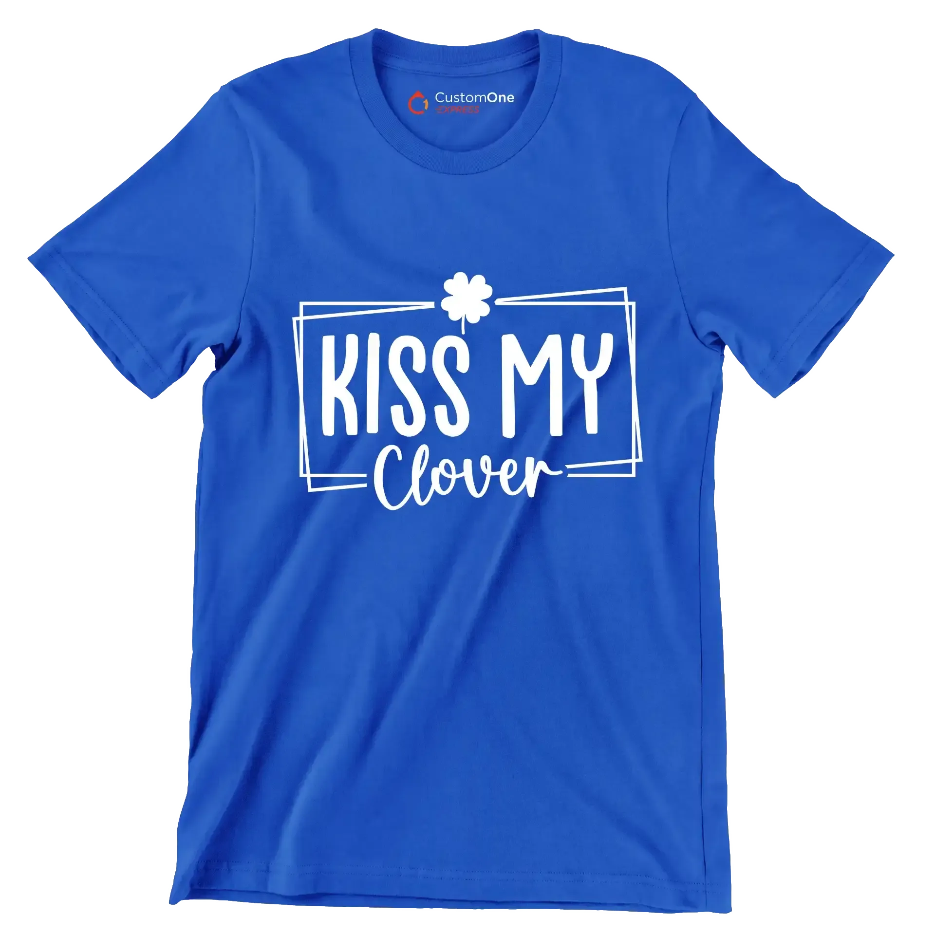 Kiss My Clover - St. Patrick's Day T-Shirt-Blue-S-Custom One Express