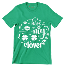 Kiss My Clover - St. Patrick's Day T-Shirt-Green-S-Custom One Express
