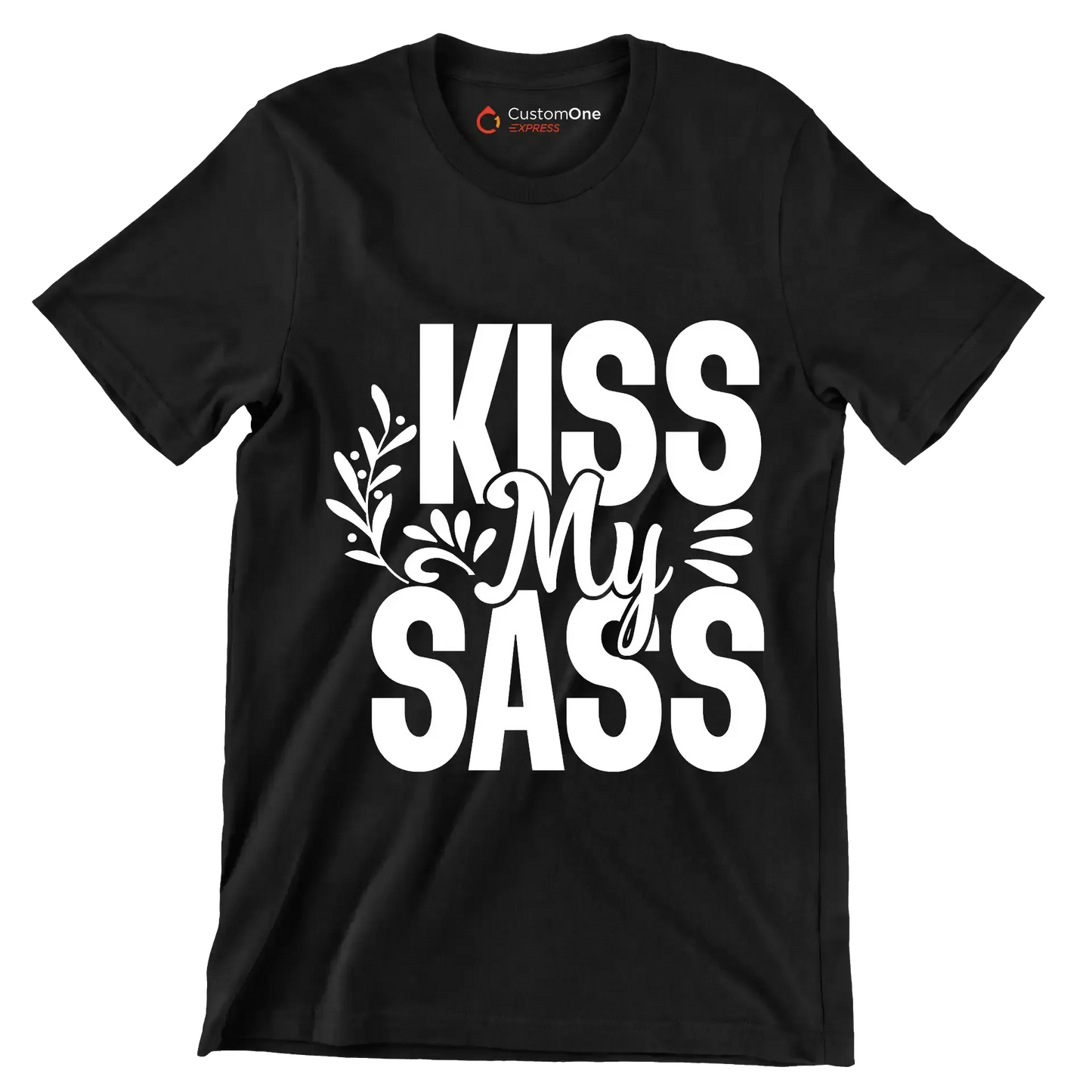 Kiss my sass - Sarcasm Themed T-Shirt-Black-S-Custom One Express
