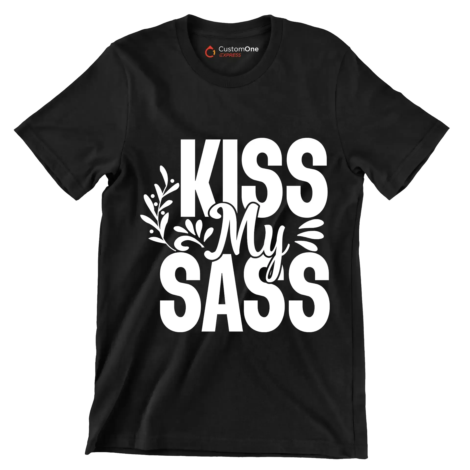 Kiss my sass - Sarcasm Themed T-Shirt-Black-S-Custom One Express