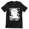KitTea Funny Cat Lover Cute - Cat Themed T-Shirt-Black-S-Custom One Express