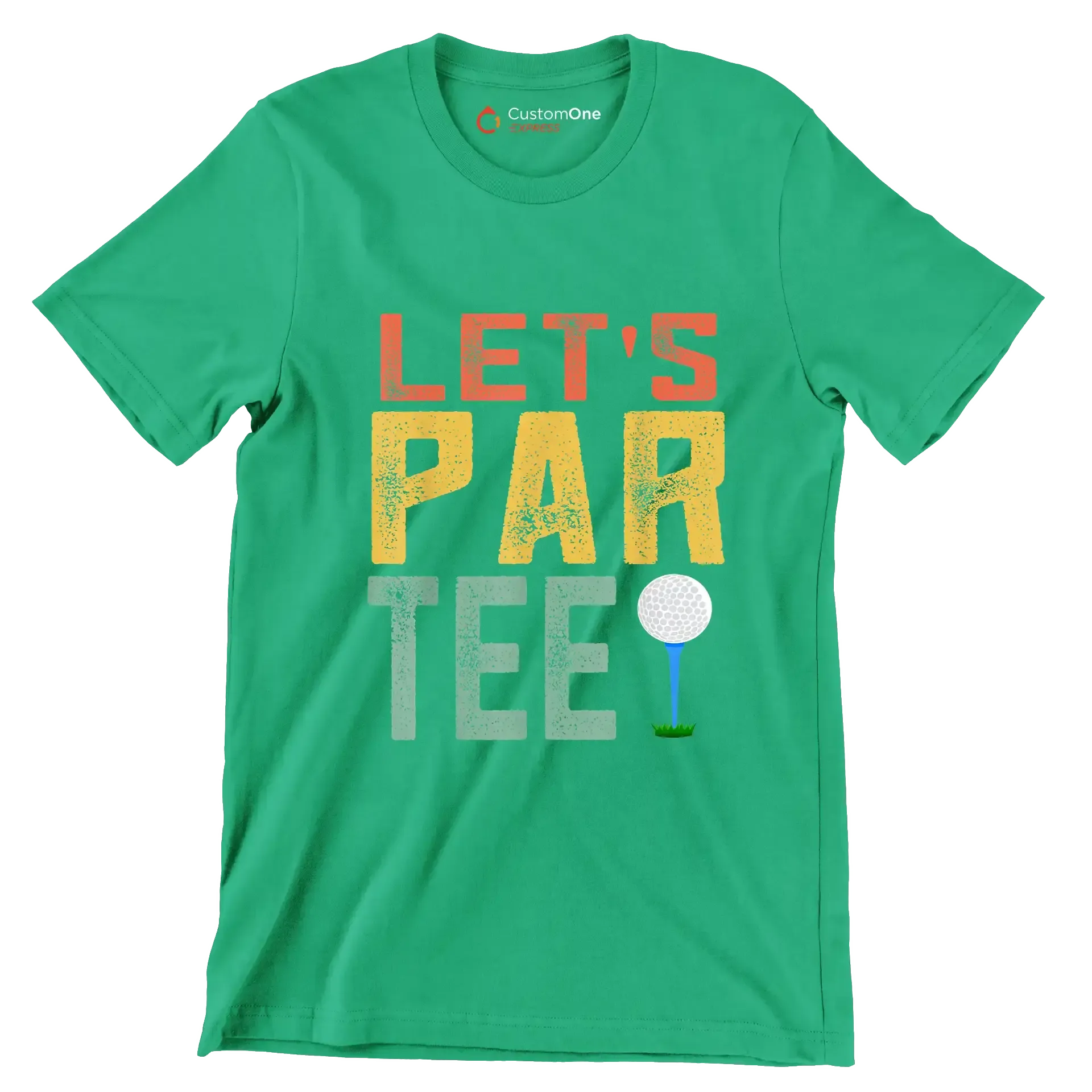 LET'S PAR TEE! - Golf Themed T-Shirt-Green-S-Custom One Express