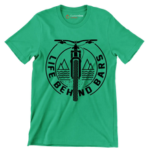 LIFE BEHIND BARS - Bicycle Themed T-Shirt-Green-S-Custom One Express