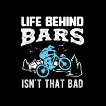 LIFE BEHIND BARS ISN'T THAT BAD - Bicycle Themed T-Shirt-Black-S-Custom One Express