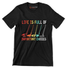 LIFE IS FULL OF IMPORTANT CHOICES - Golf Themed T-Shirt-Black-S-Custom One Express