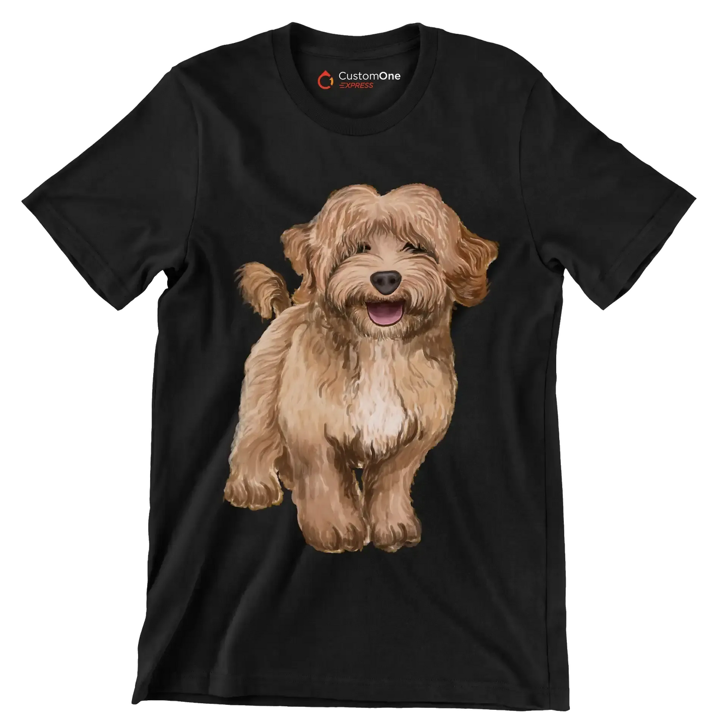 Labradoodle - Dog Themed T-Shirt-Black-S-Custom One Express