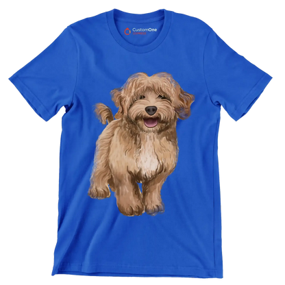 Labradoodle - Dog Themed T-Shirt-Blue-S-Custom One Express