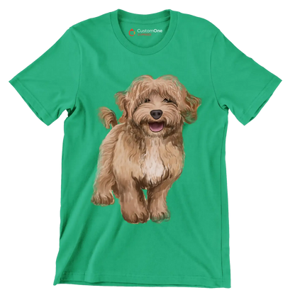 Labradoodle - Dog Themed T-Shirt-Green-S-Custom One Express