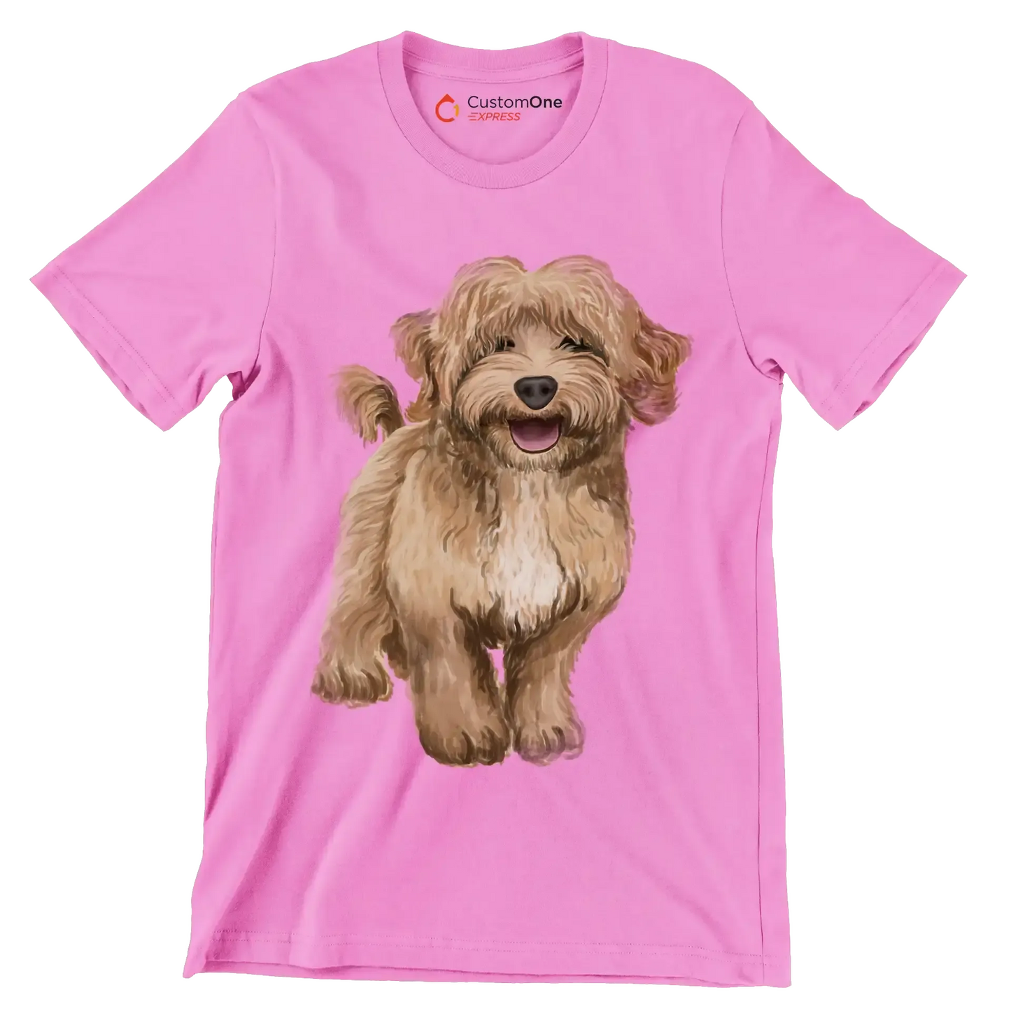 Labradoodle - Dog Themed T-Shirt-Pink-S-Custom One Express