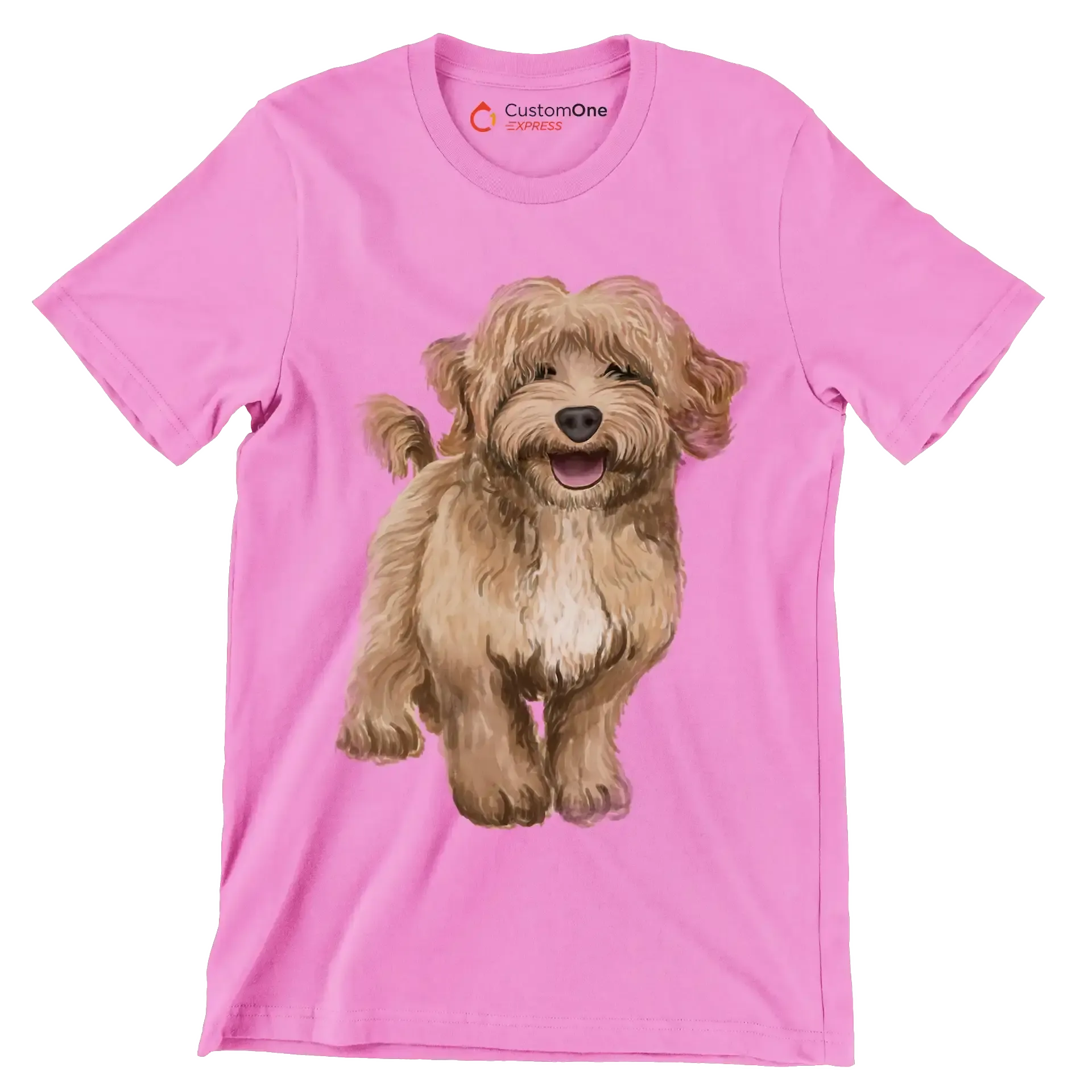 Labradoodle - Dog Themed T-Shirt-Pink-S-Custom One Express