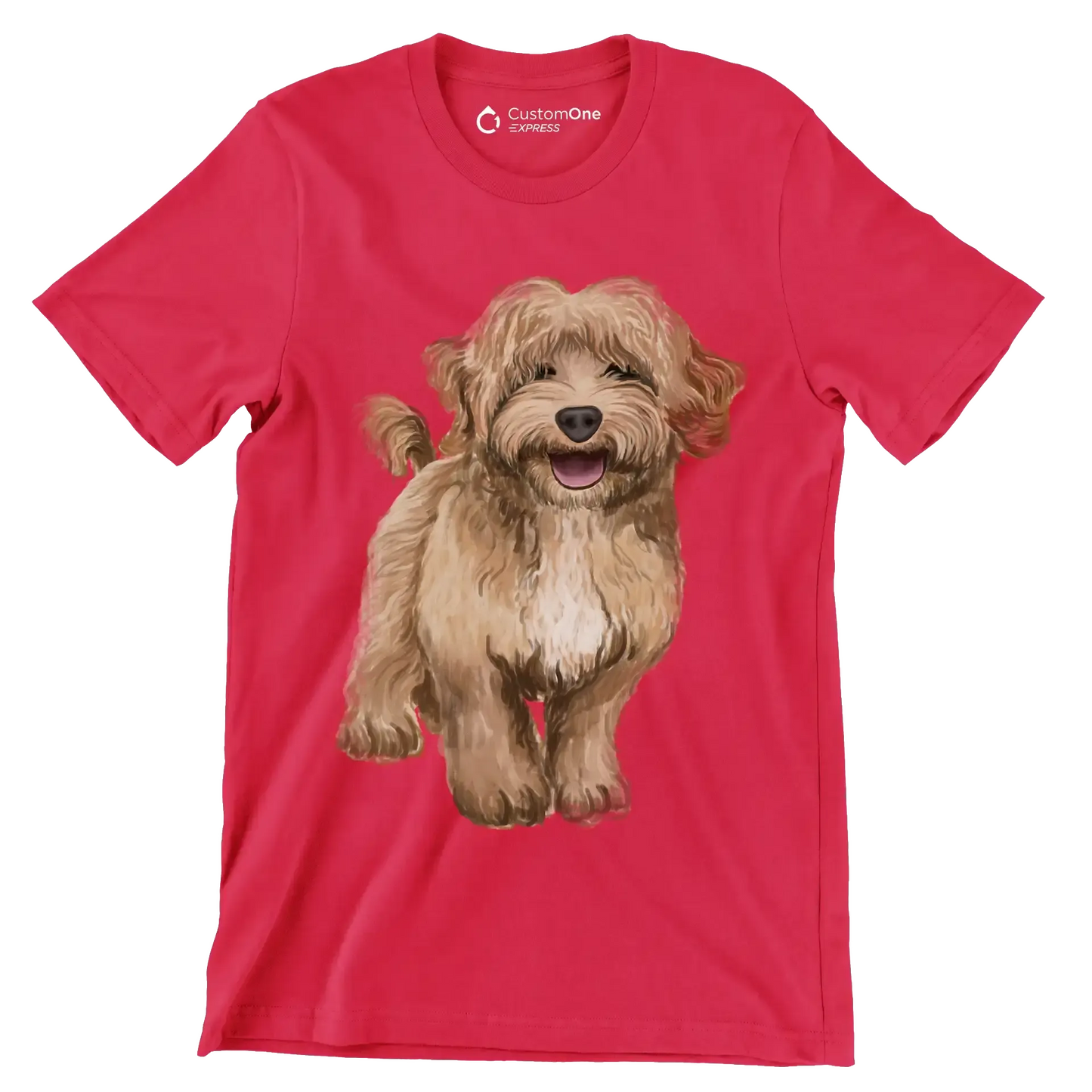 Labradoodle - Dog Themed T-Shirt-Red-S-Custom One Express