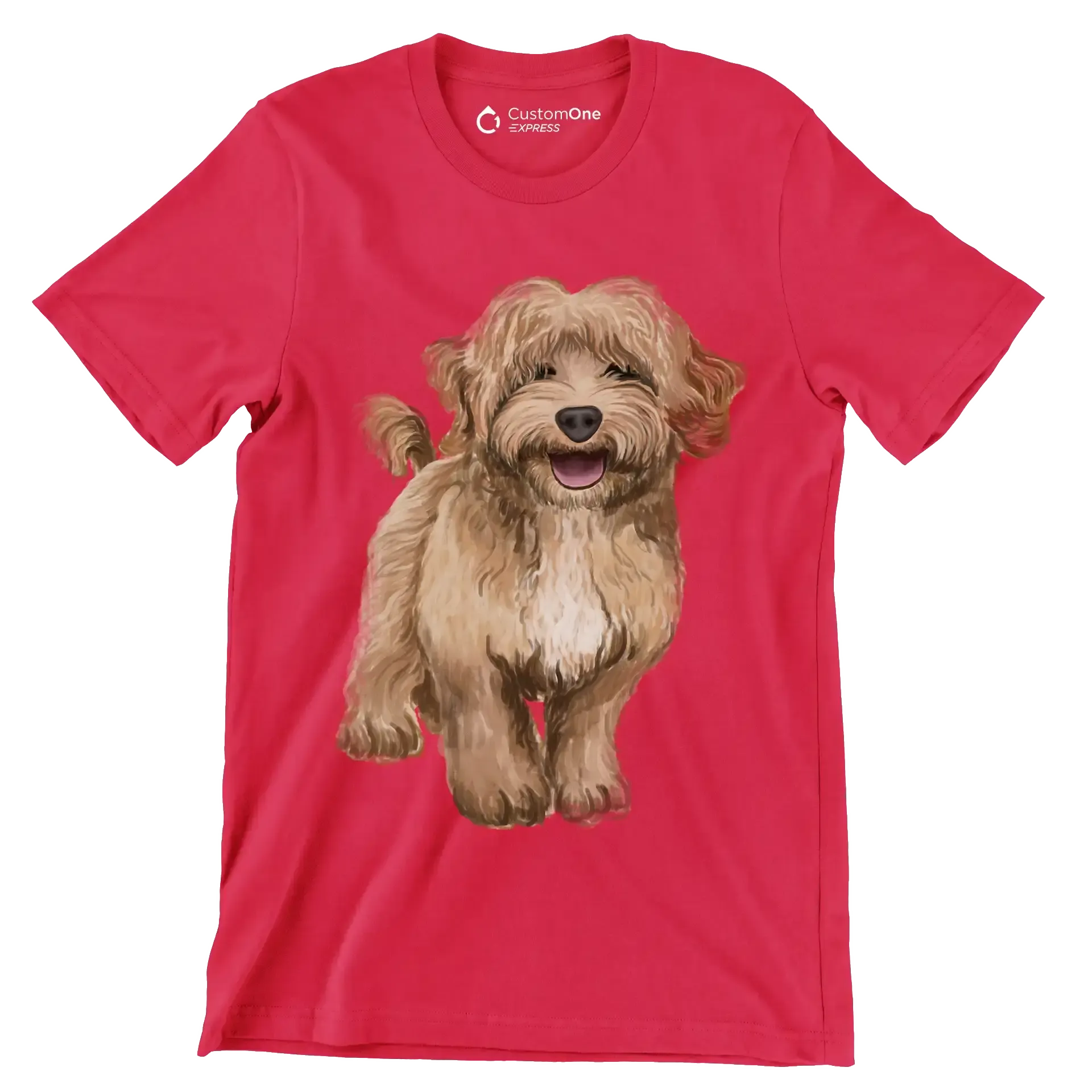 Labradoodle - Dog Themed T-Shirt-Red-S-Custom One Express