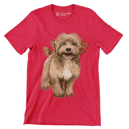 Labradoodle - Dog Themed T-Shirt-Red-S-Custom One Express