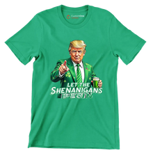 Let The SHENANIGANS Begin - St. Patrick's Day T-Shirt-Green-S-Custom One Express