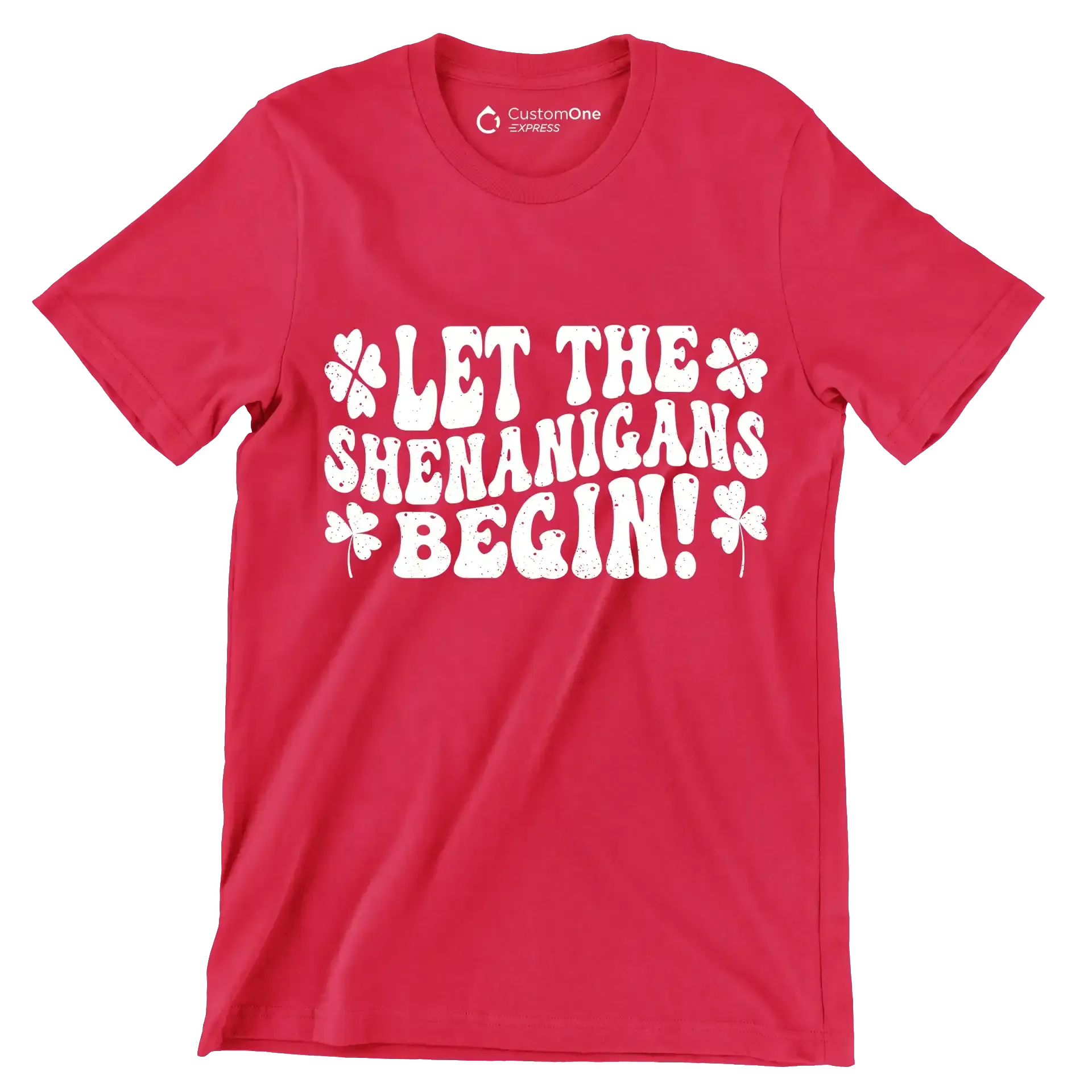 Let The Shenanigans Begin! - St. Patrick's Day T-Shirt-Red-S-Custom One Express