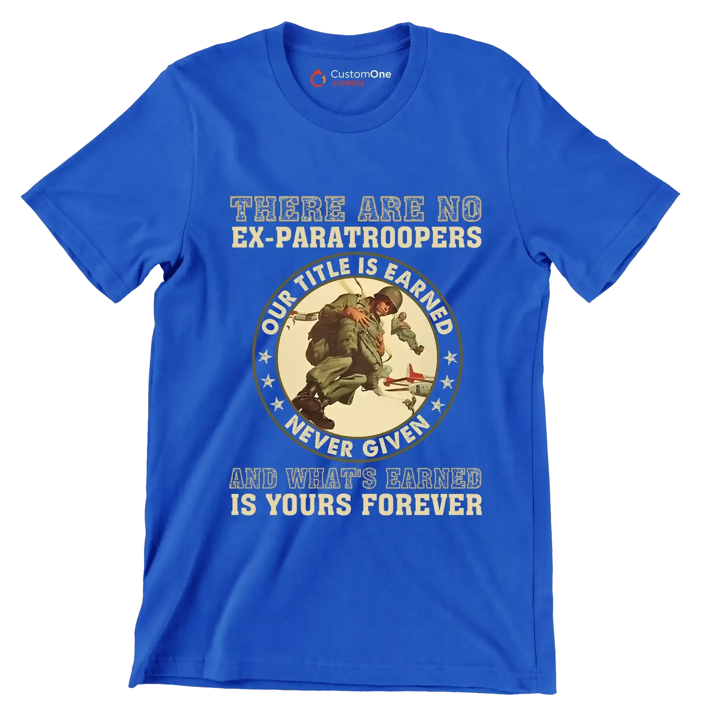 Let me know if you have any other requests - Veterans Themed T-Shirt-Blue-S-Custom One Express