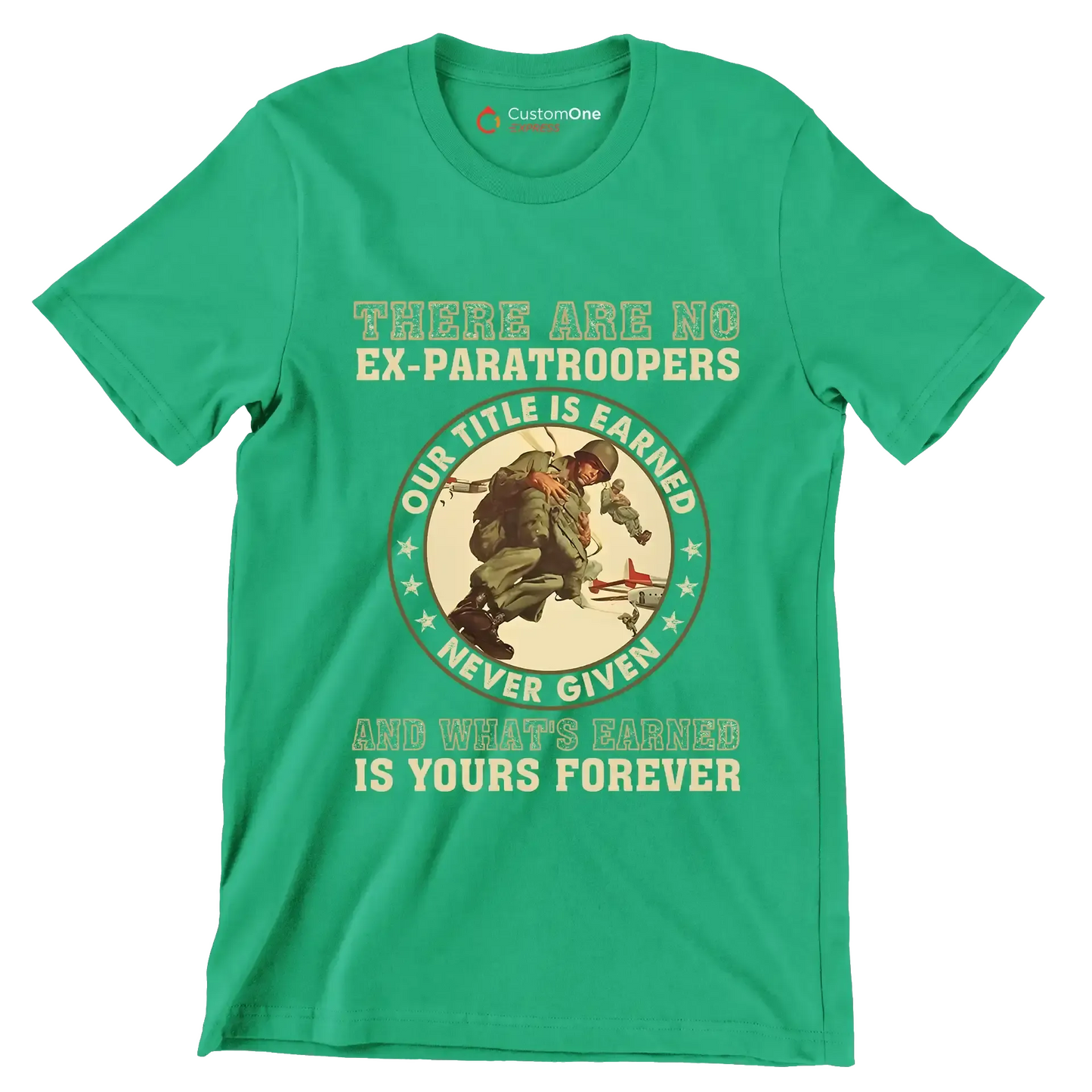 Let me know if you have any other requests - Veterans Themed T-Shirt-Green-S-Custom One Express