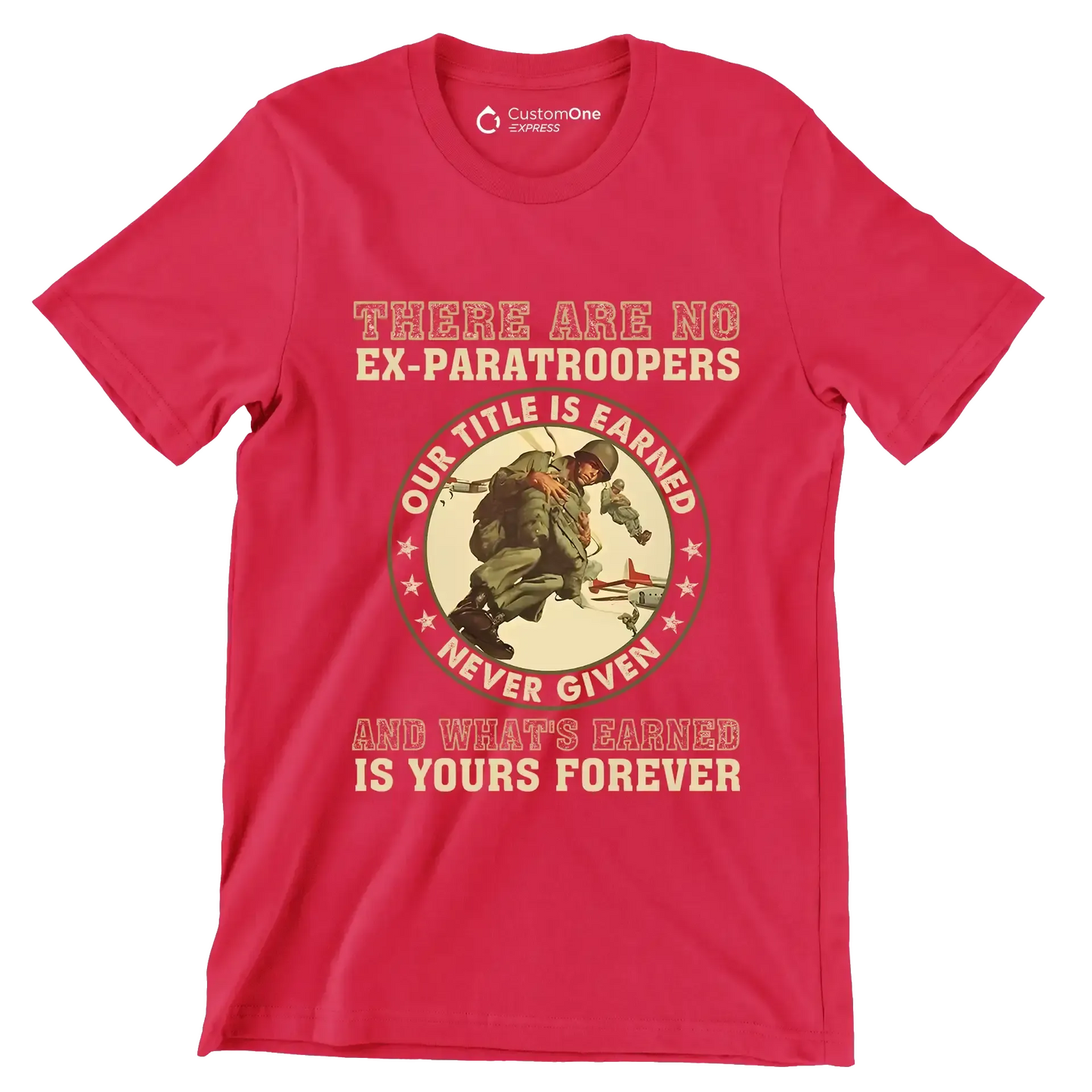 Let me know if you have any other requests - Veterans Themed T-Shirt-Red-S-Custom One Express