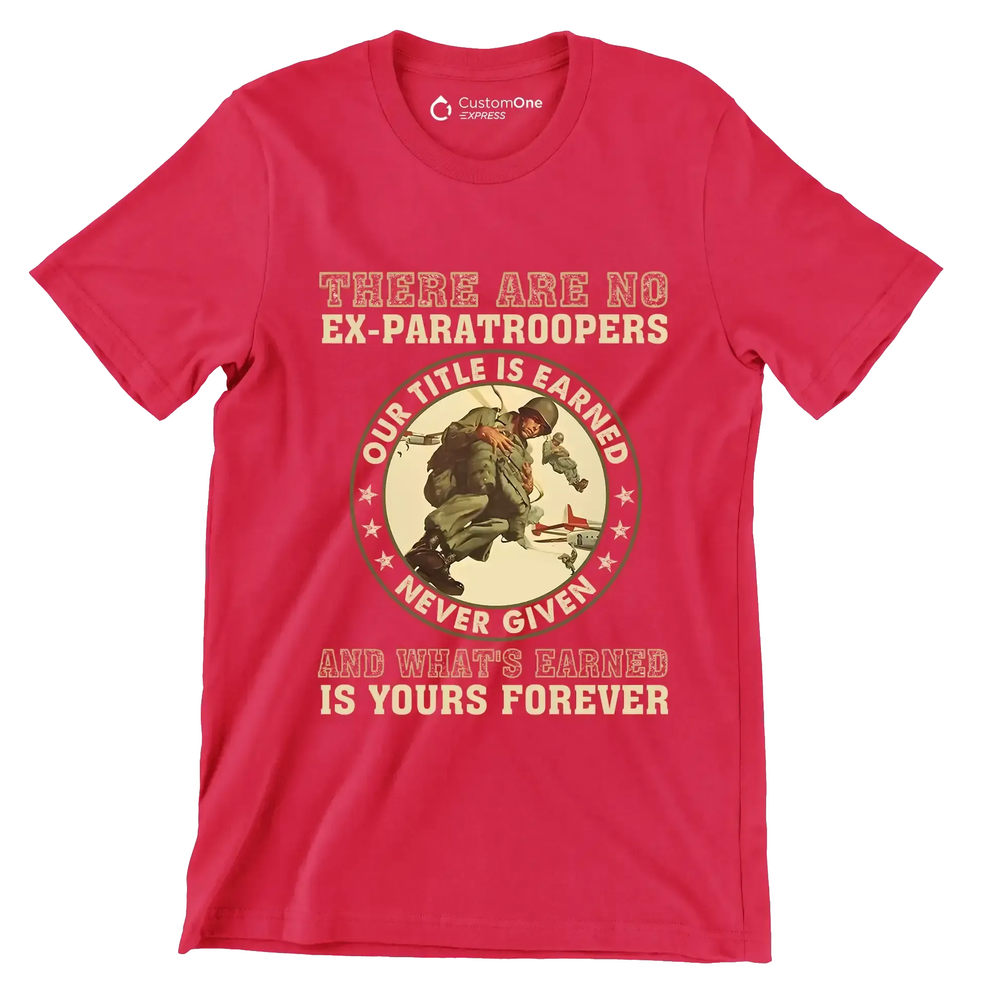 Let me know if you have any other requests - Veterans Themed T-Shirt-Red-S-Custom One Express