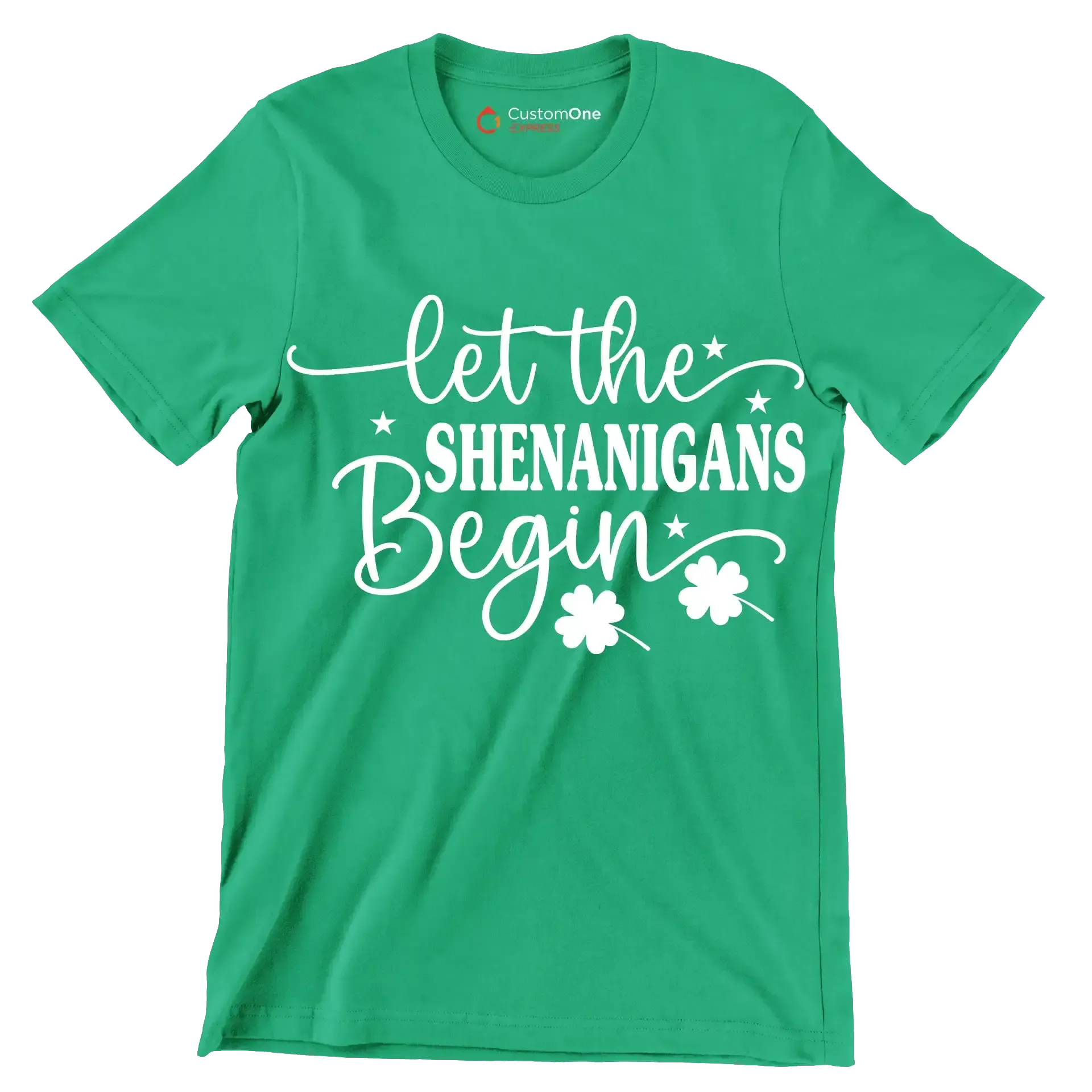 Let the Shenanigans Begin - St. Patrick's Day T-Shirt-Green-S-Custom One Express