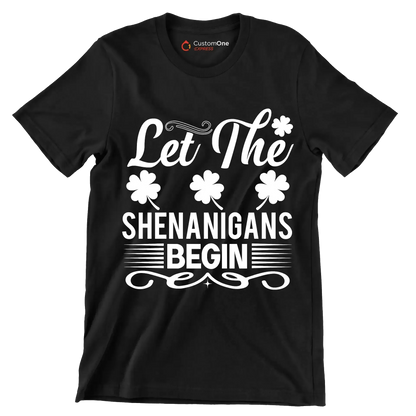 Let the shenanigans begin - St. Patrick's Day T-Shirt-Black-S-Custom One Express