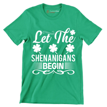 Let the shenanigans begin - St. Patrick's Day T-Shirt-Green-S-Custom One Express