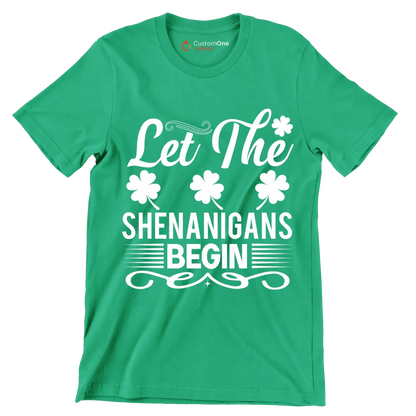 Let the shenanigans begin - St. Patrick's Day T-Shirt-Green-S-Custom One Express