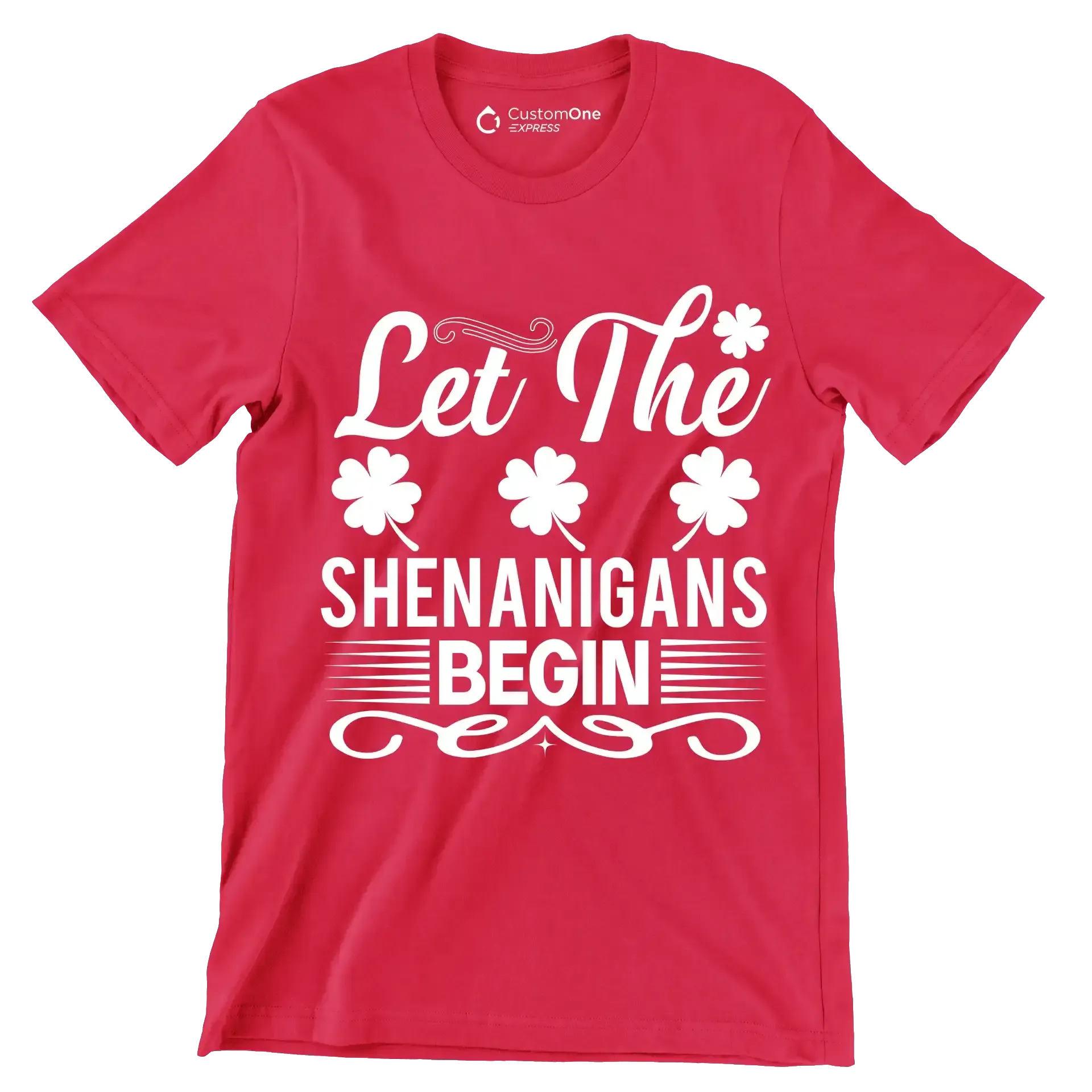 Let the shenanigans begin - St. Patrick's Day T-Shirt-Red-S-Custom One Express