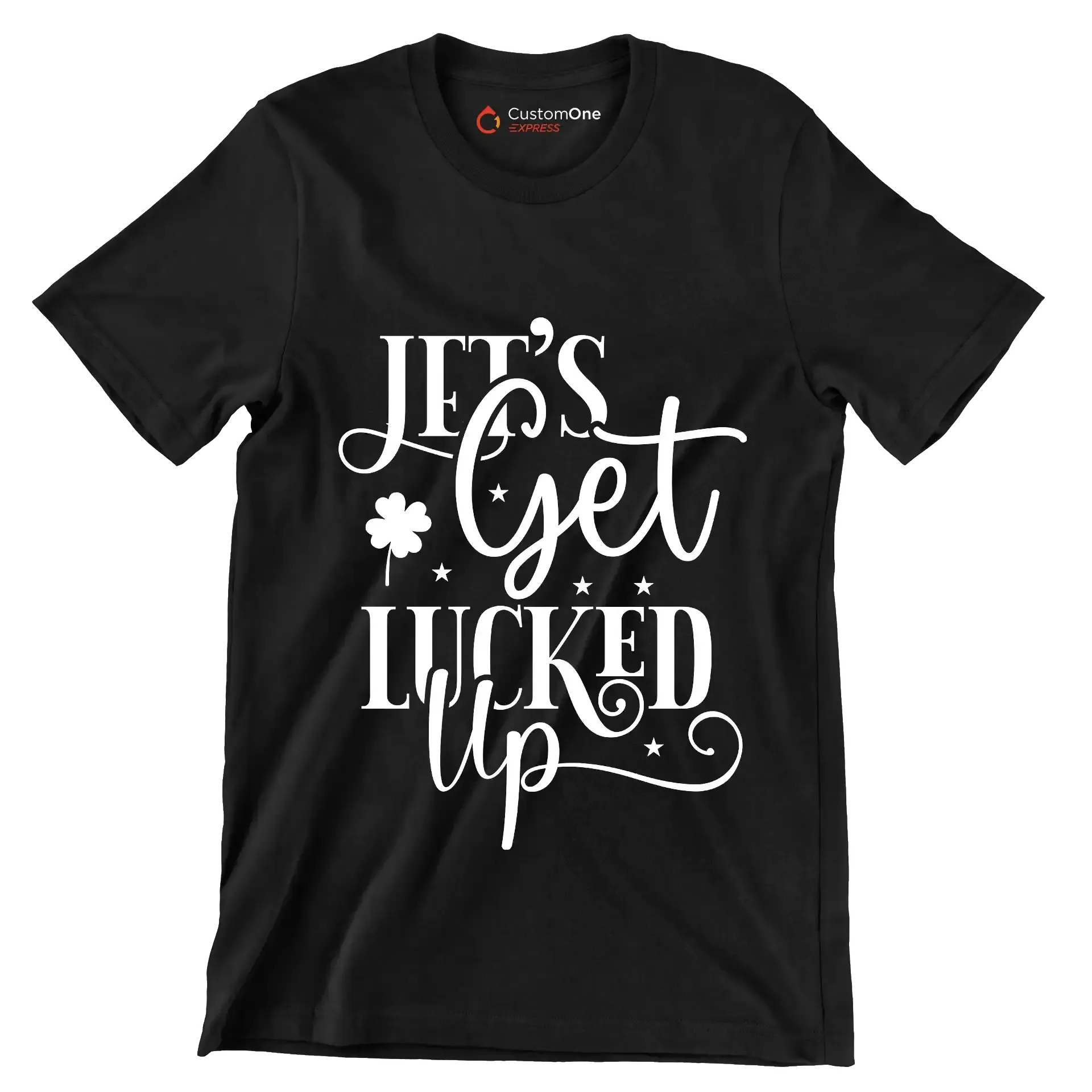 Lets Get Lucked Up - St. Patrick's Day T-Shirt-Black-S-Custom One Express