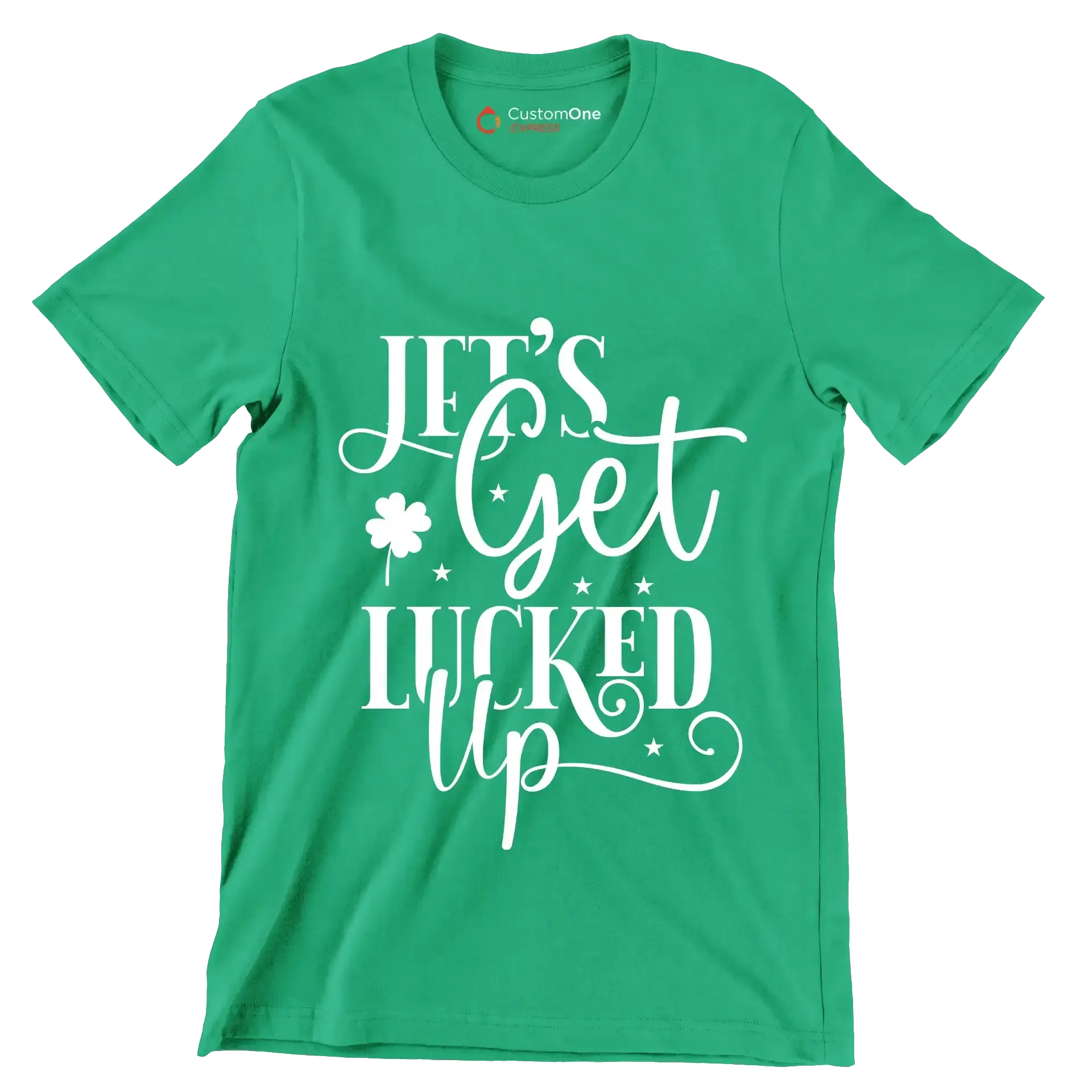 Lets Get Lucked Up - St. Patrick's Day T-Shirt-Green-S-Custom One Express