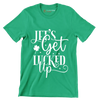 Lets Get Lucked Up - St. Patrick's Day T-Shirt-Green-S-Custom One Express