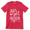 Lets Get Lucked Up - St. Patrick's Day T-Shirt-Red-S-Custom One Express