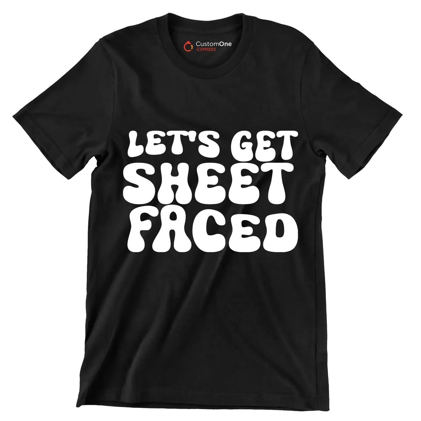 Let's Get Sheet Faced - St. Patrick's Day T-Shirt-Black-S-Custom One Express
