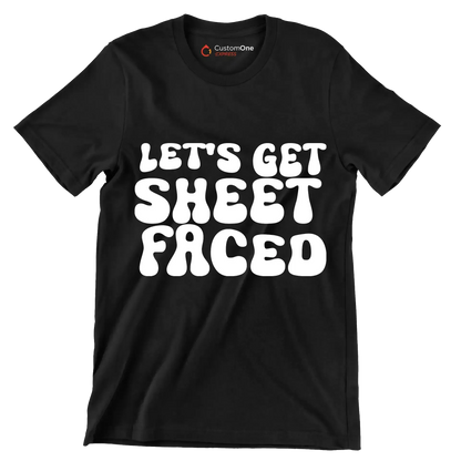 Let's Get Sheet Faced - St. Patrick's Day T-Shirt-Black-S-Custom One Express