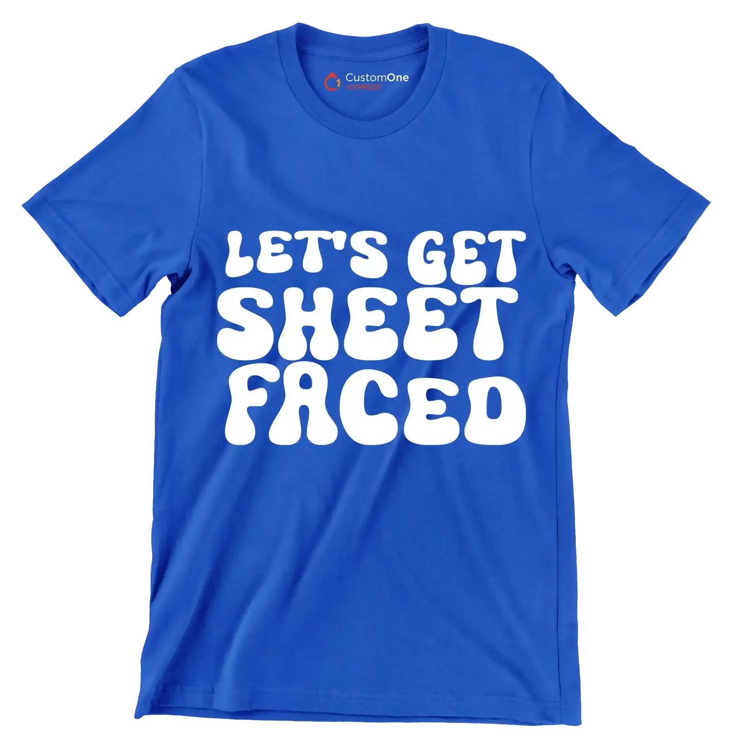 Let's Get Sheet Faced - St. Patrick's Day T-Shirt-Blue-S-Custom One Express