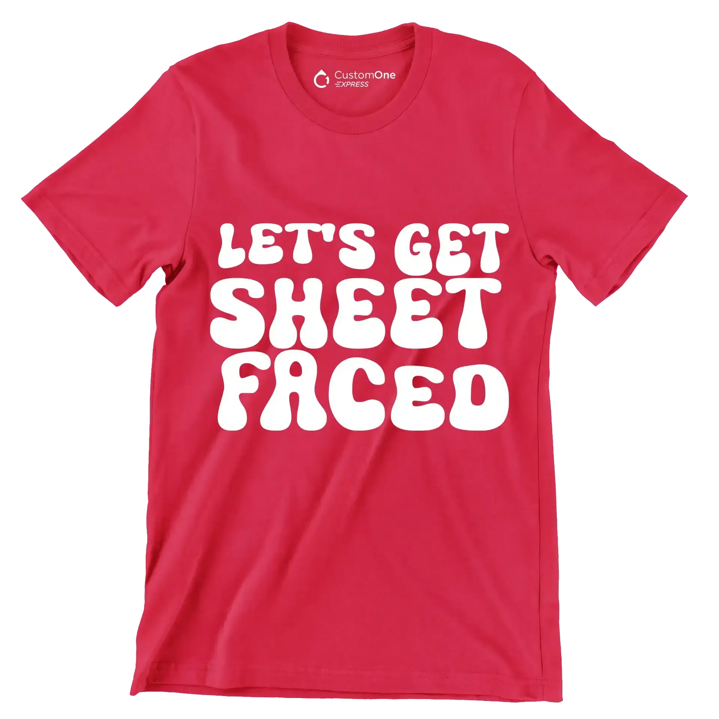 Let's Get Sheet Faced - St. Patrick's Day T-Shirt-Red-S-Custom One Express