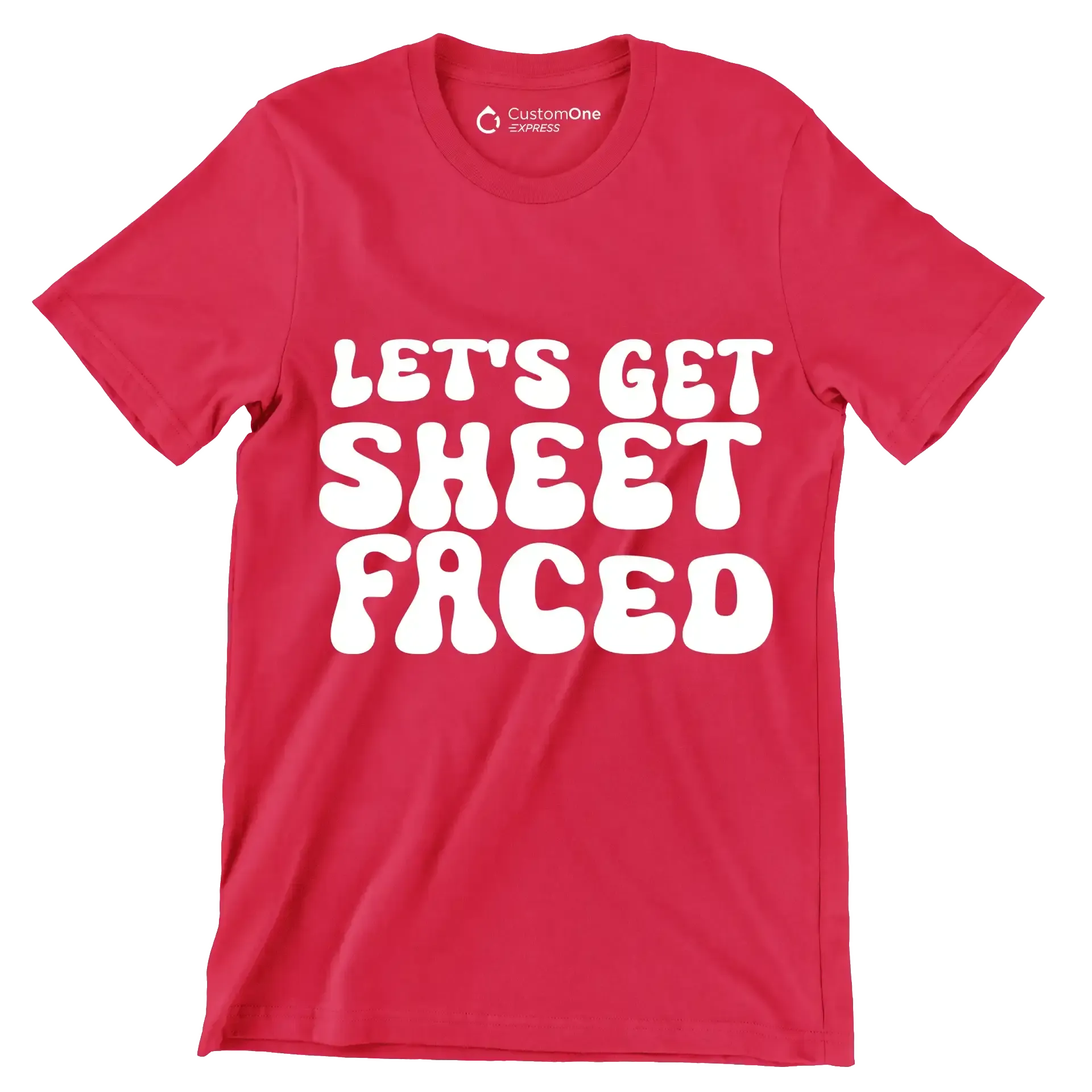 Let's Get Sheet Faced - St. Patrick's Day T-Shirt-Red-S-Custom One Express