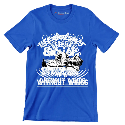Life Doesn't Get Easier You Just Get Stronger - Motivational Themed T-Shirt-Blue-S-Custom One Express