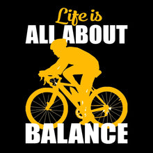 Life is all about balance - Bicycle Themed T-Shirt-Black-S-Custom One Express