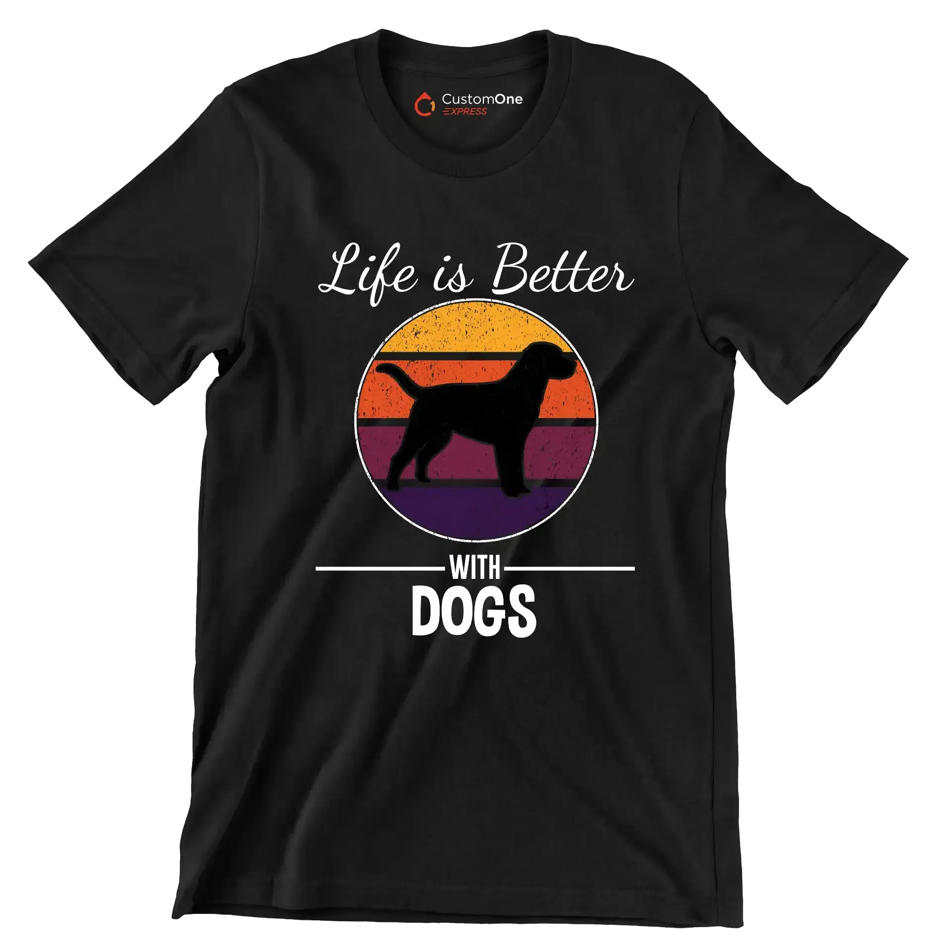 Life is better with dogs - Dog Themed T-Shirt