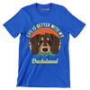 Life is better with my dachshund - Dog Themed T-Shirt-Blue-S-Custom One Express